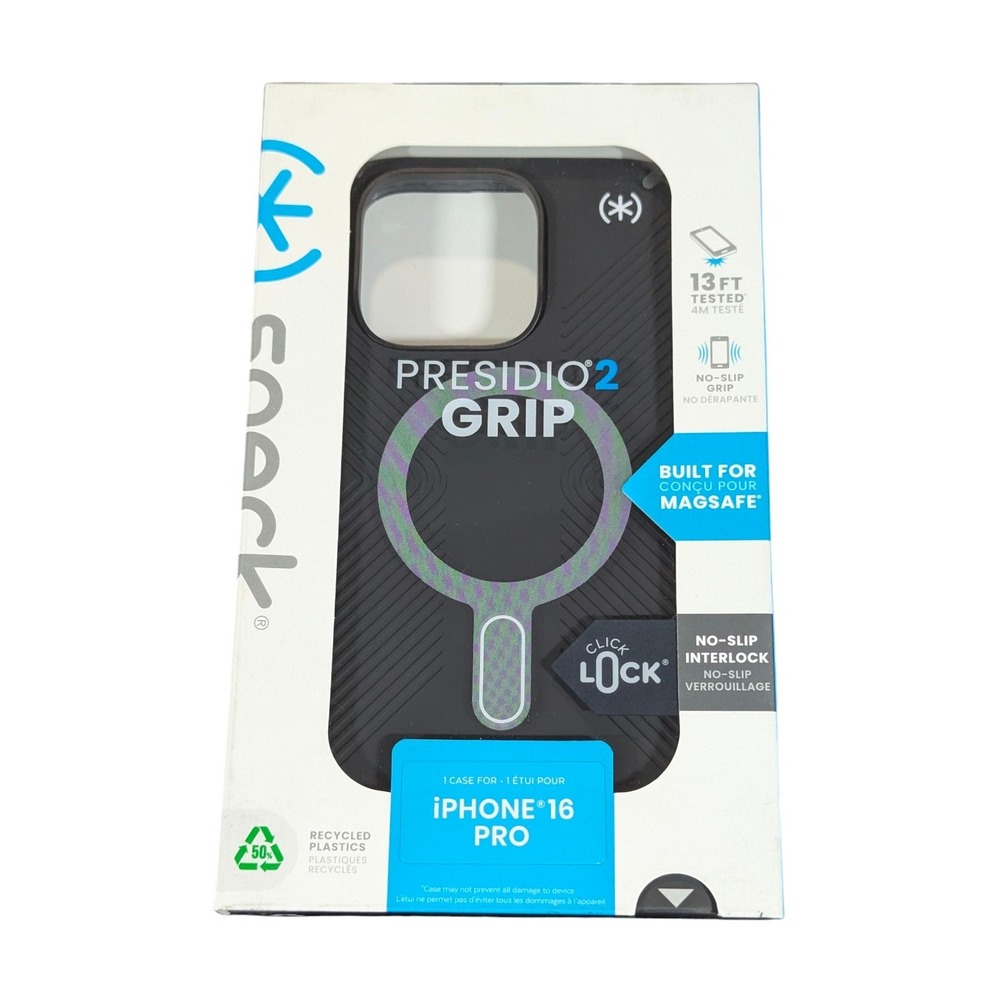 W3N Speck - Presidio2 Grip ClickLock Case‎ w/MagSafe Apple iPhone 16 Pro - Black